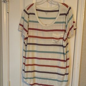 Market & Spruce Multicolor Striped Tee